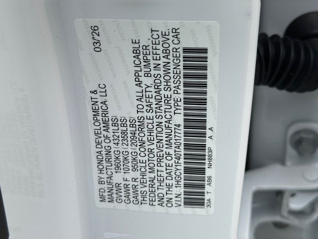 2026 Honda Accord SE