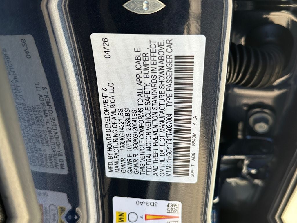 2026 Honda Accord SE