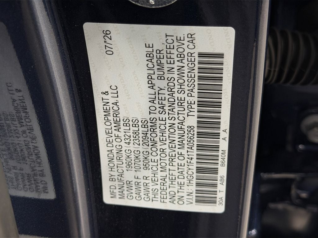 2026 Honda Accord SE