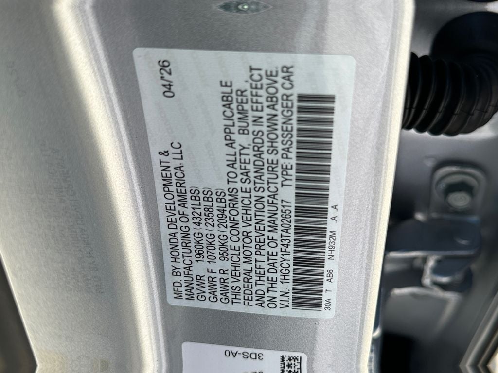 2026 Honda Accord SE