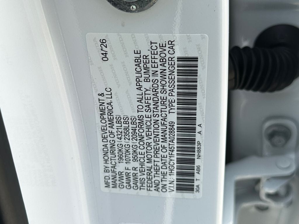 2026 Honda Accord SE