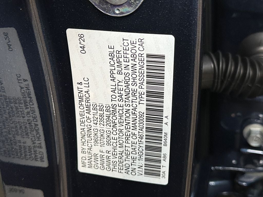 2026 Honda Accord SE