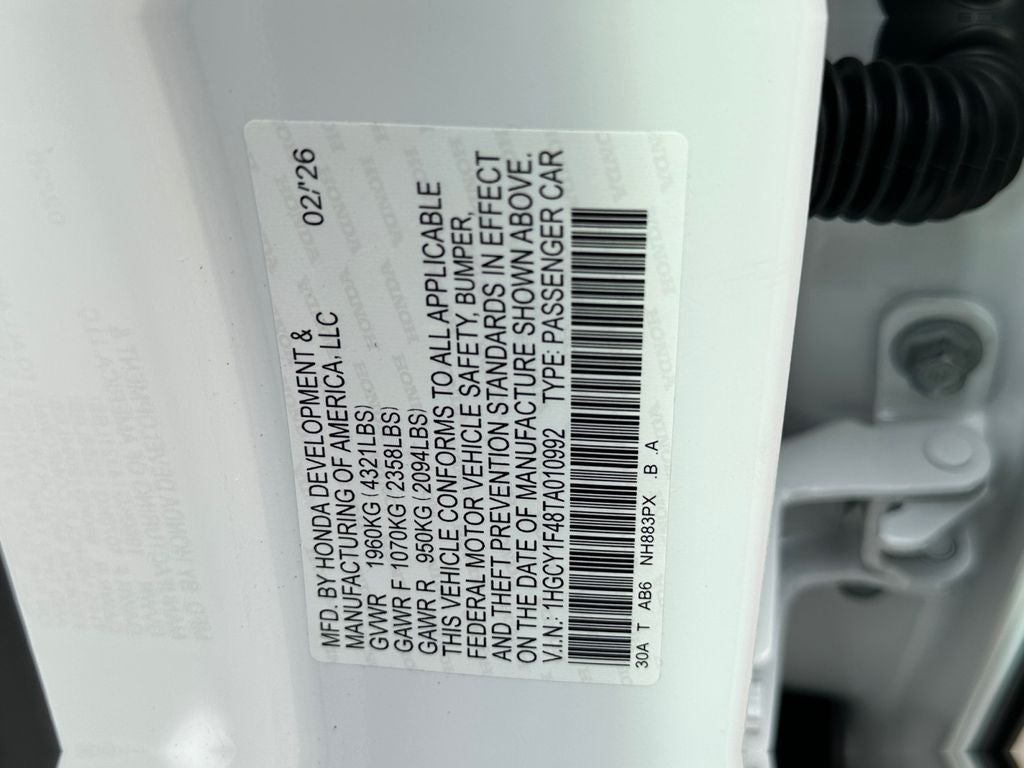 2026 Honda Accord SE