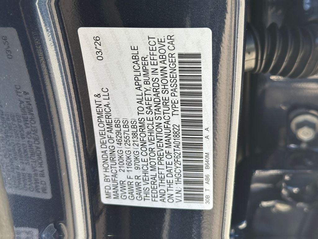 2026 Honda Accord Hybrid EX-L