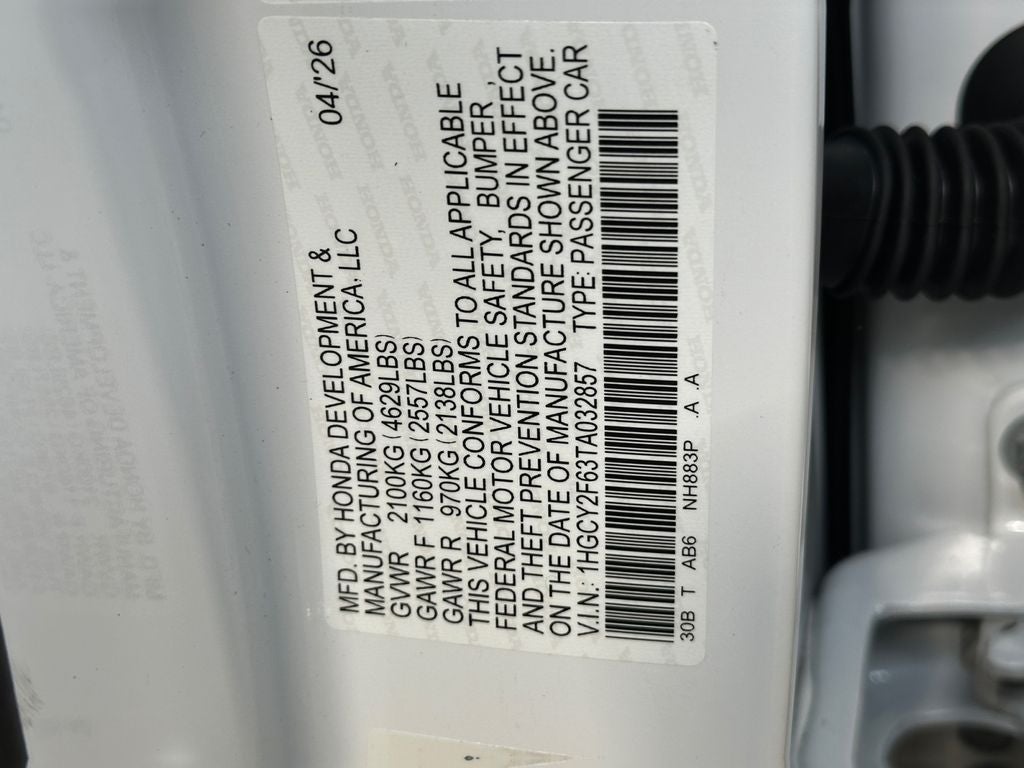 2026 Honda Accord Hybrid EX-L