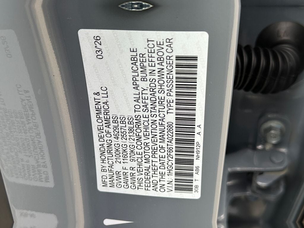 2026 Honda Accord Hybrid EX-L