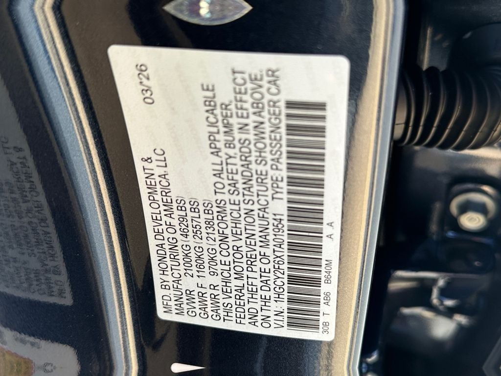2026 Honda Accord Hybrid EX-L