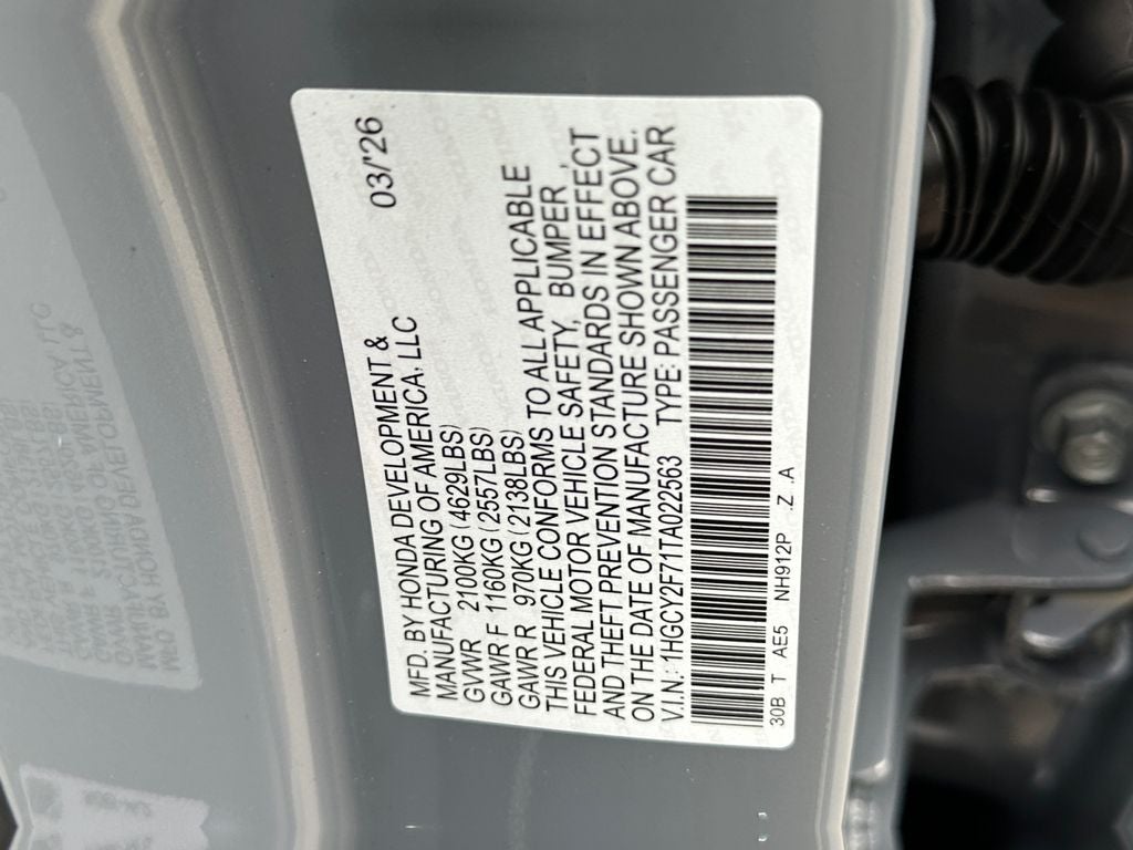 2026 Honda Accord Hybrid Sport-L