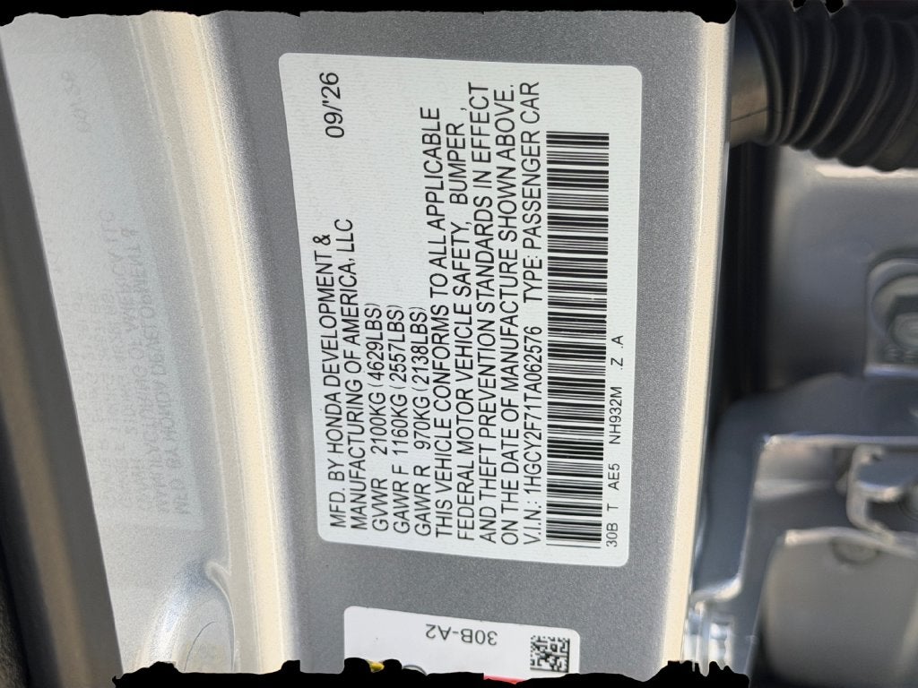 2026 Honda Accord Hybrid Sport-L