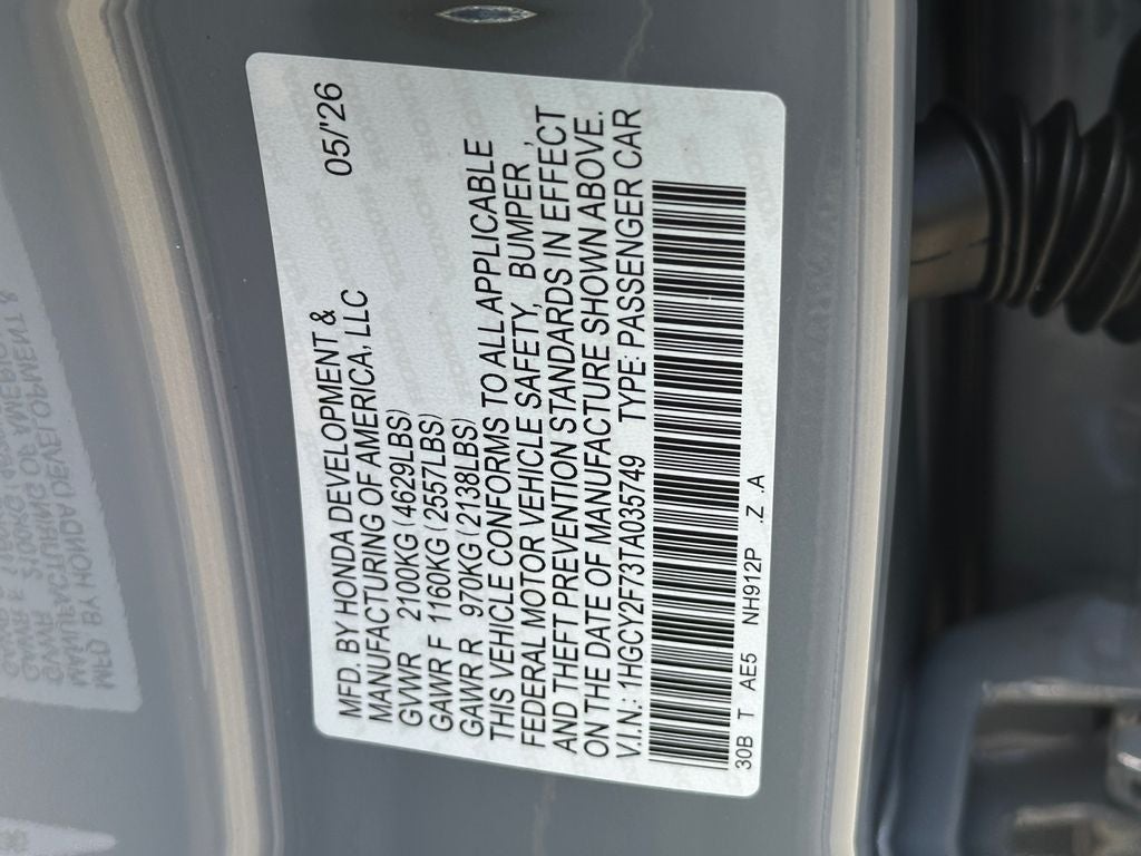 2026 Honda Accord Hybrid Sport-L