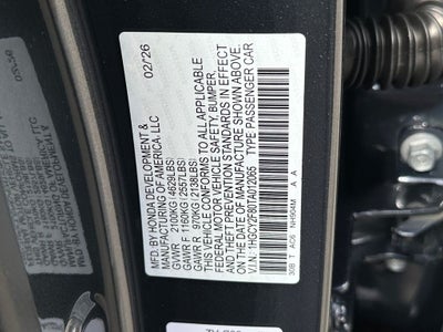 2026 Honda Accord Hybrid Touring