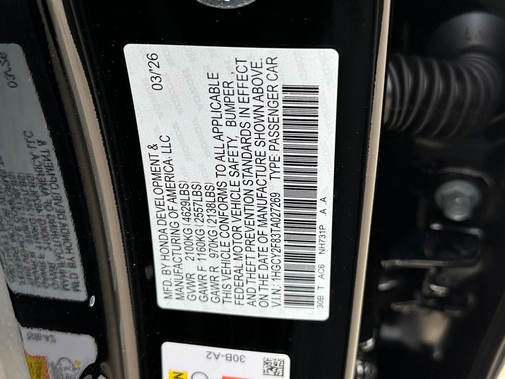 2026 Honda Accord Hybrid Touring
