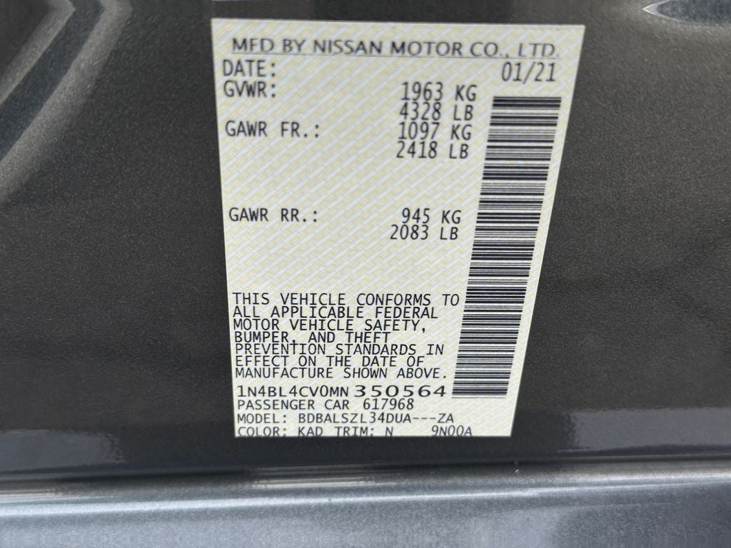 2021 Nissan Altima 2.5 SR