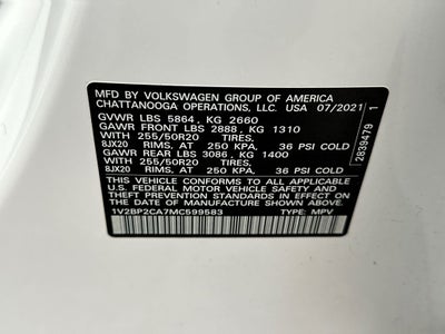 2021 Volkswagen Atlas 2.0T SEL