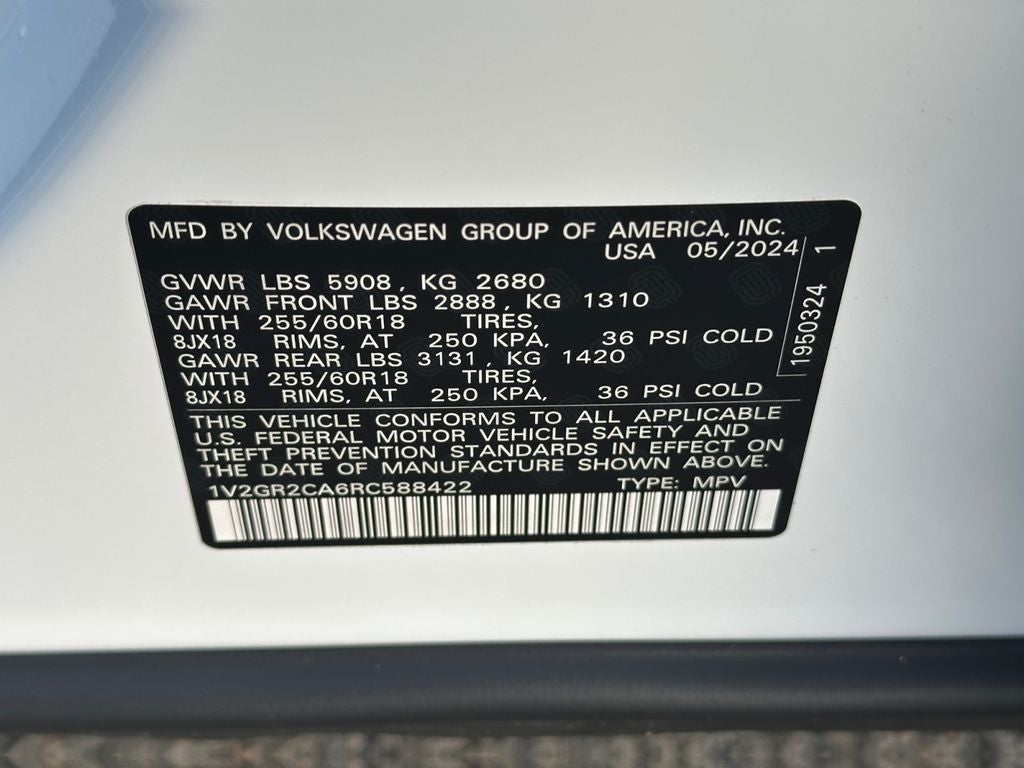 2024 Volkswagen Atlas 2.0T Peak Edition SEL - Low Miles!