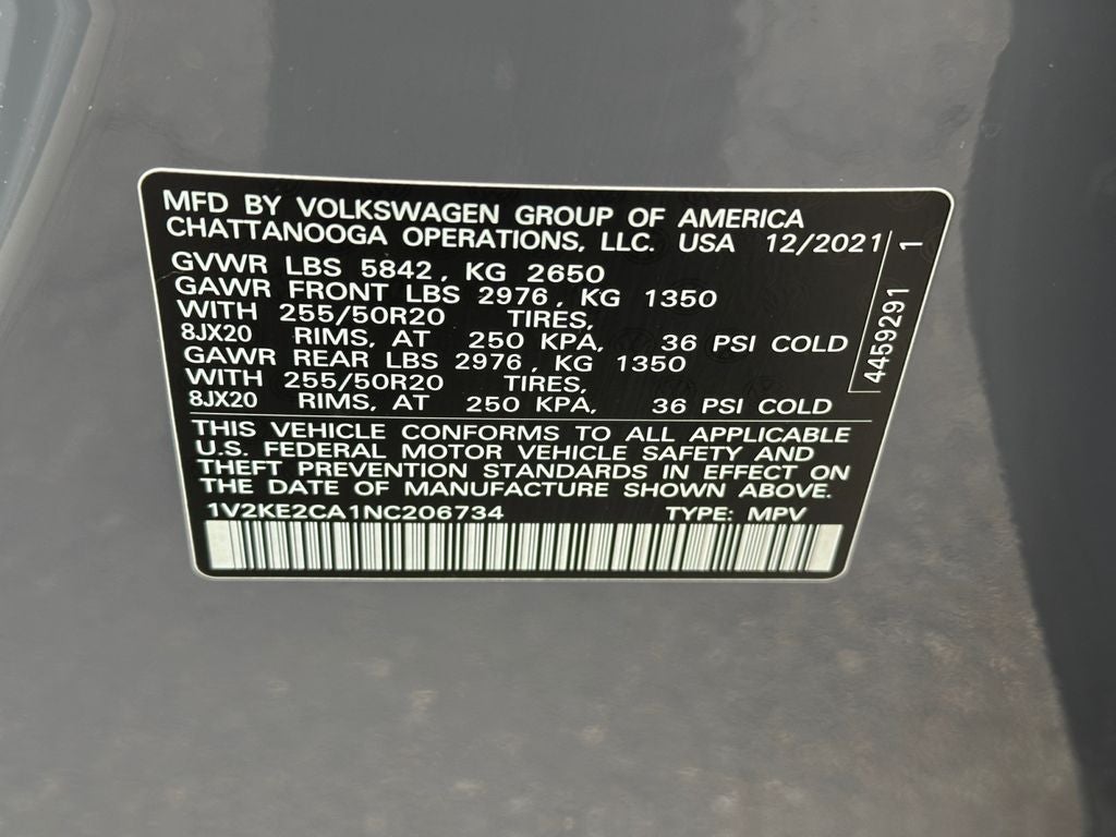 2022 Volkswagen Atlas Cross Sport 3.6L V6 SE w/Technology