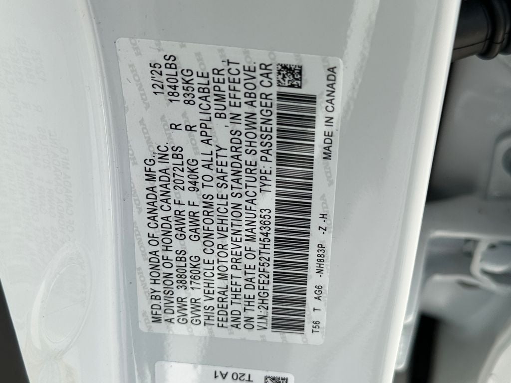 2026 Honda Civic Sport