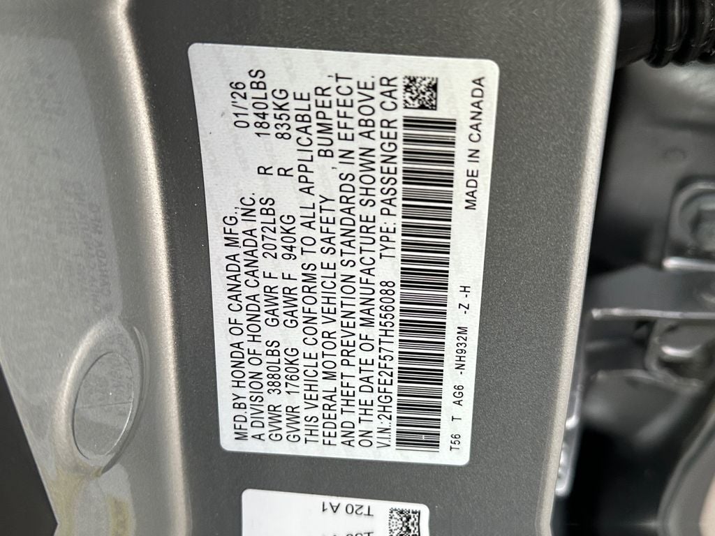 2026 Honda Civic Sport