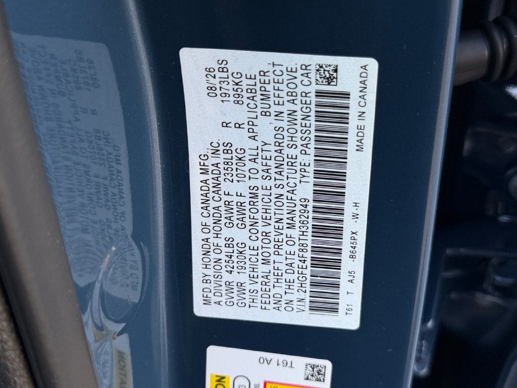2026 Honda Civic Hybrid 2WD Sport Touring Hybrid