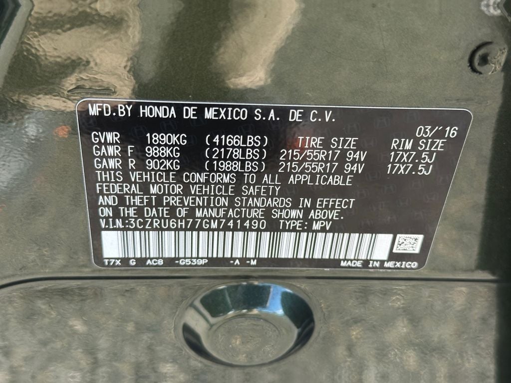 2016 Honda HR-V EX-L w/Navigation