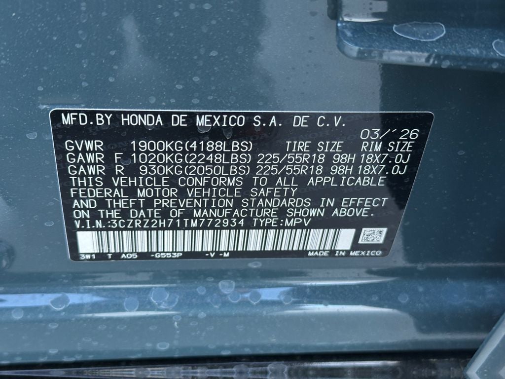 2026 Honda HR-V EX-L