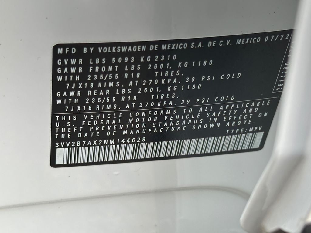 2022 Volkswagen Tiguan 2.0T SE