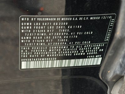 2019 Volkswagen Tiguan 2.0T SE 4Motion