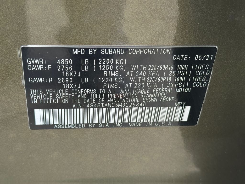 2021 Subaru Outback Limited