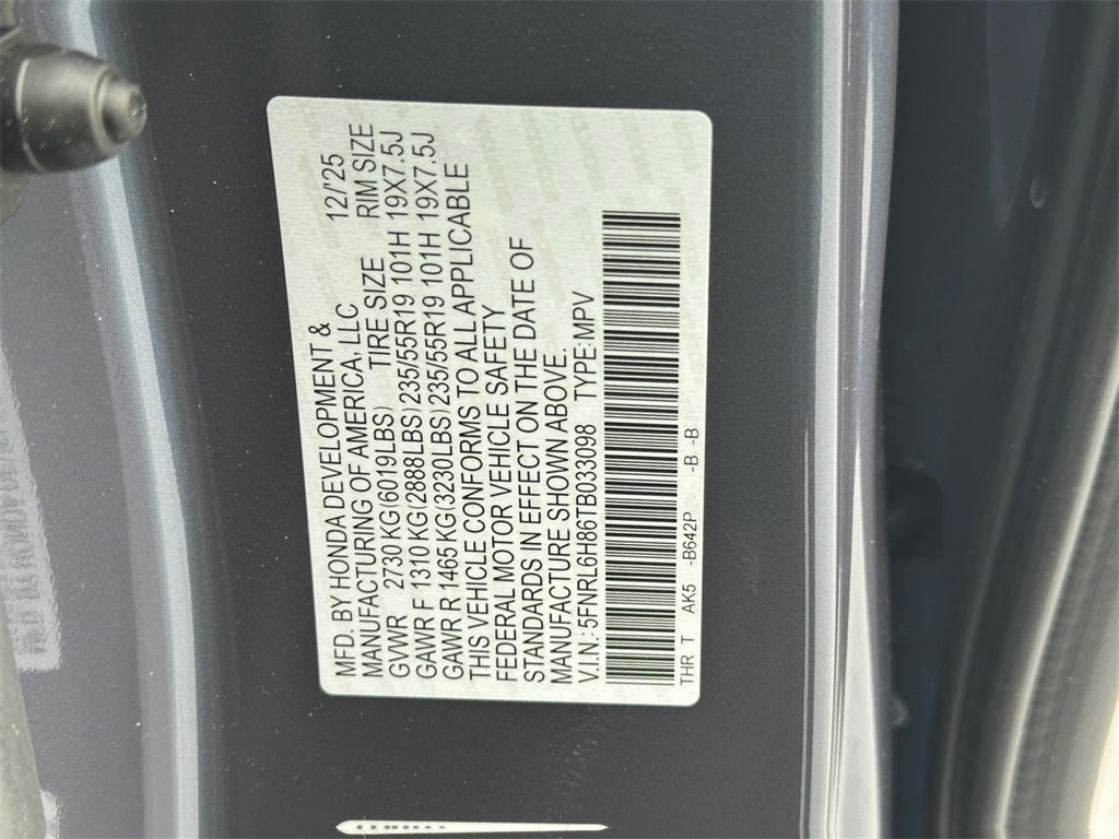 2026 Honda Odyssey Touring