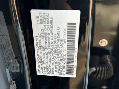 2026 Honda Ridgeline Sport