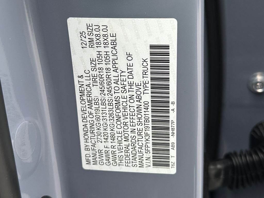 2026 Honda Ridgeline Sport