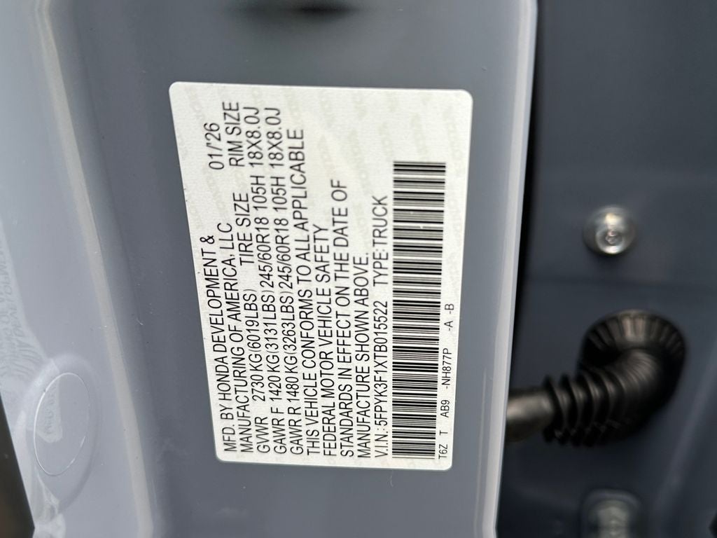 2026 Honda Ridgeline Sport