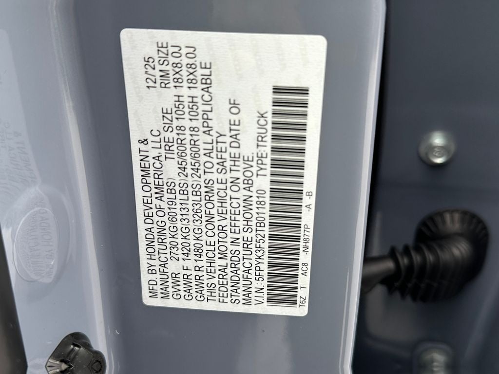 2026 Honda Ridgeline RTL