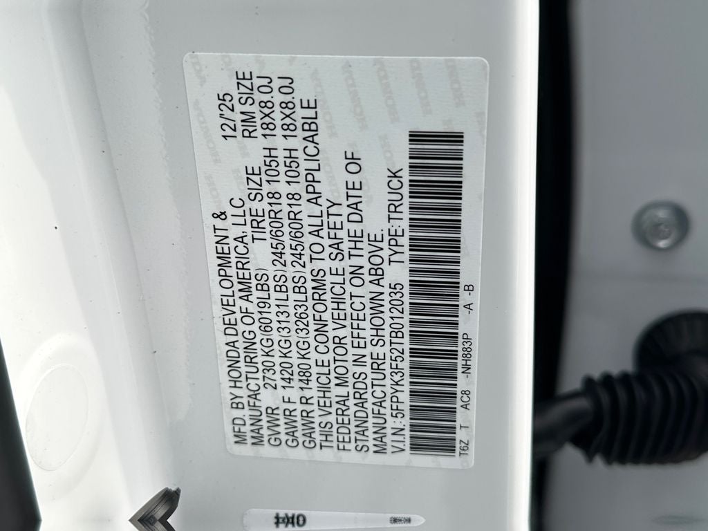 2026 Honda Ridgeline RTL