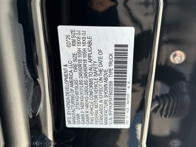 2026 Honda Ridgeline RTL