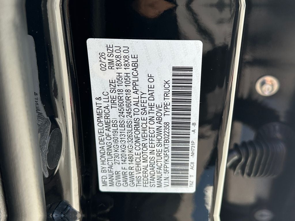 2026 Honda Ridgeline RTL