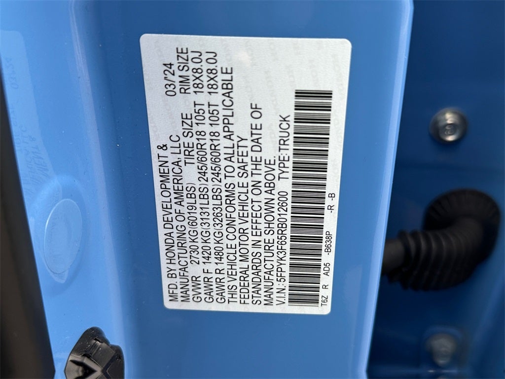 2024 Honda Ridgeline TrailSport - Low Miles!