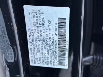 2026 Honda Ridgeline Black Edition