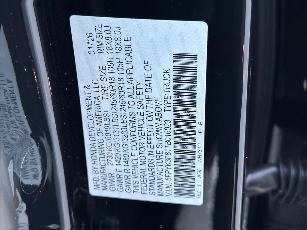 2026 Honda Ridgeline Black Edition