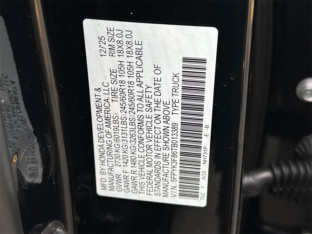 2026 Honda Ridgeline Black Edition