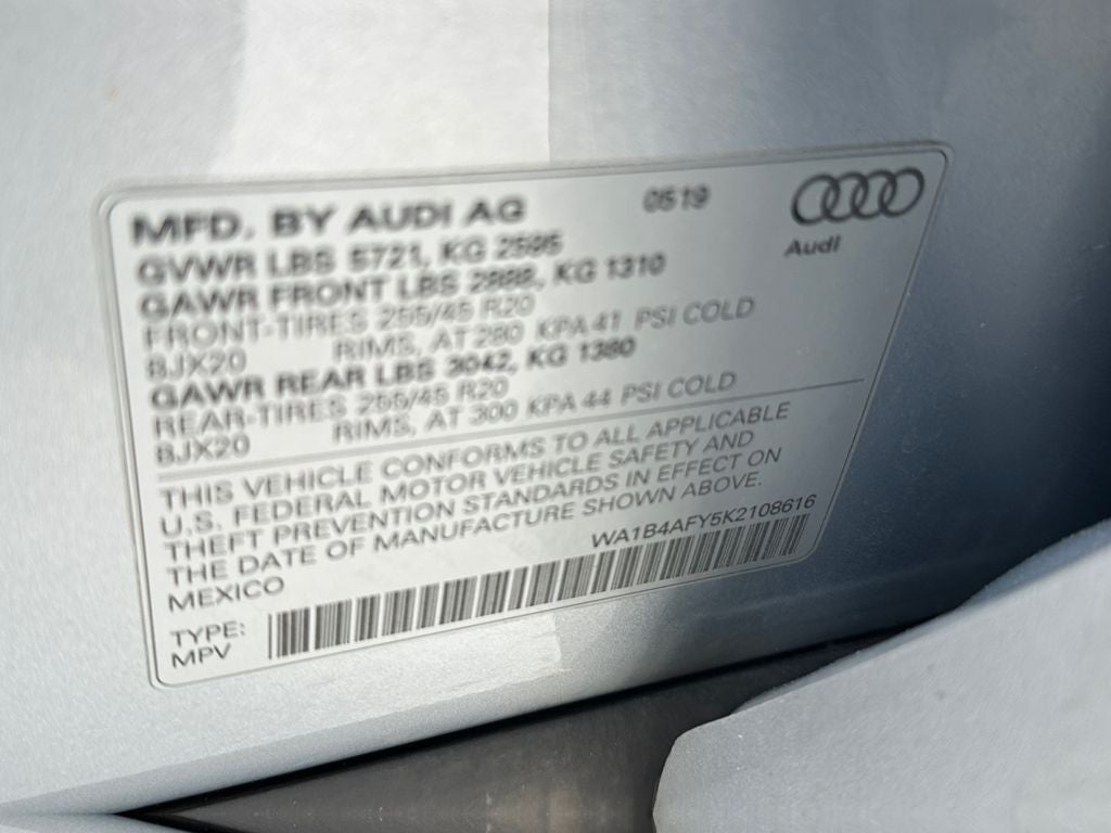 2019 Audi SQ5 3.0T Premium Plus quattro