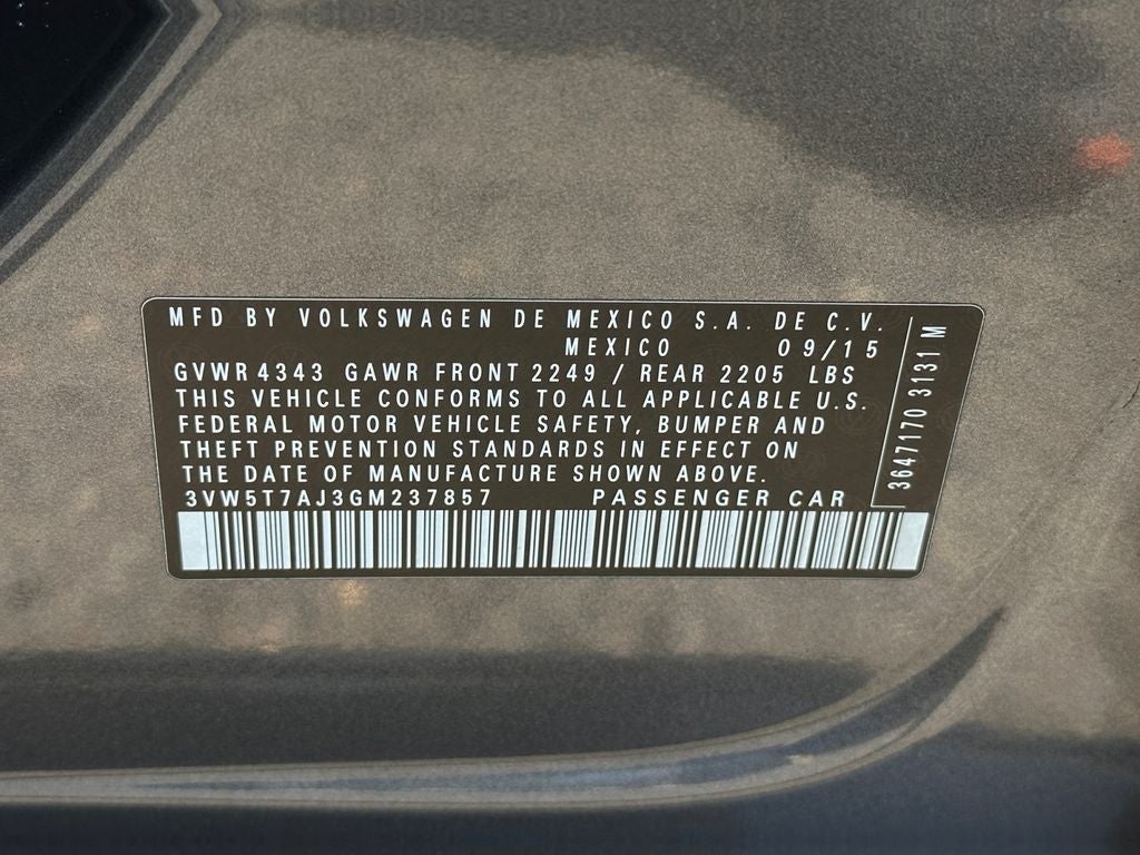 2016 Volkswagen Jetta 2.0T GLI SE 2.0