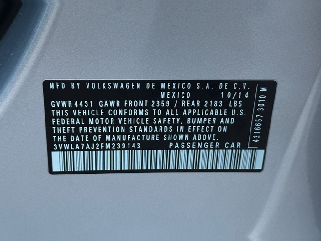 2015 Volkswagen Jetta 2.0L TDI S