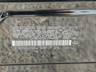 2012 Lexus ES 350 350