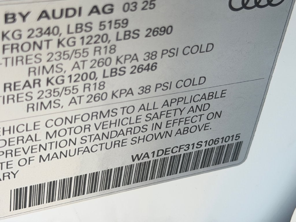 2025 Audi Q3 Premium S Line quattro