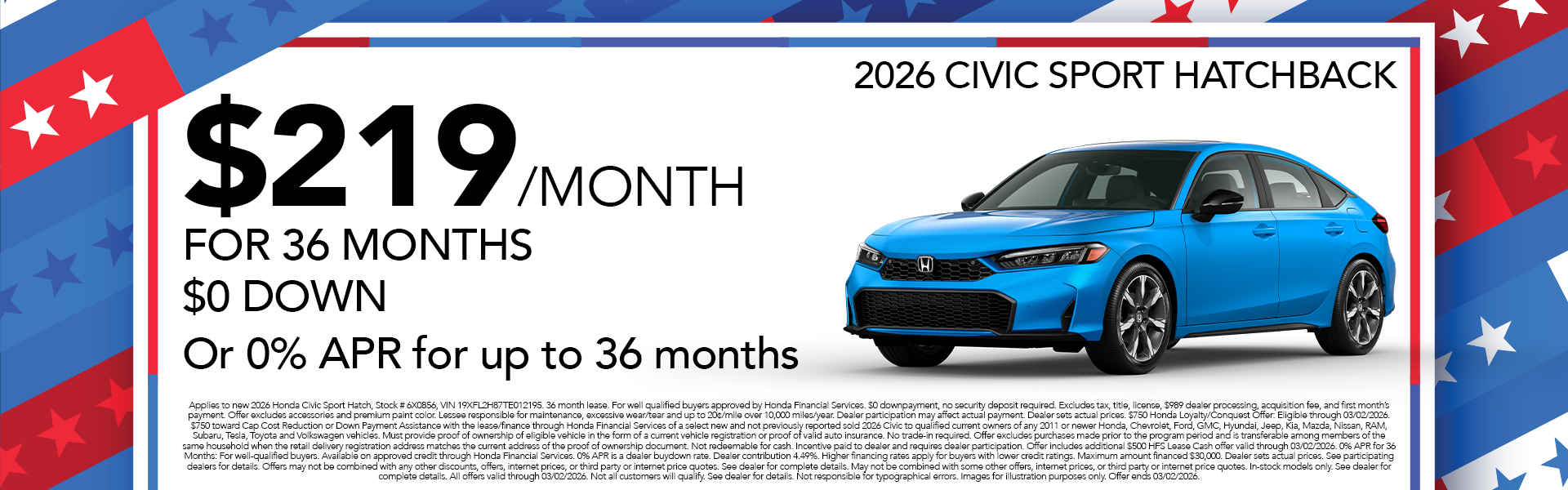 New 2026 Civic Sport Hatchback
