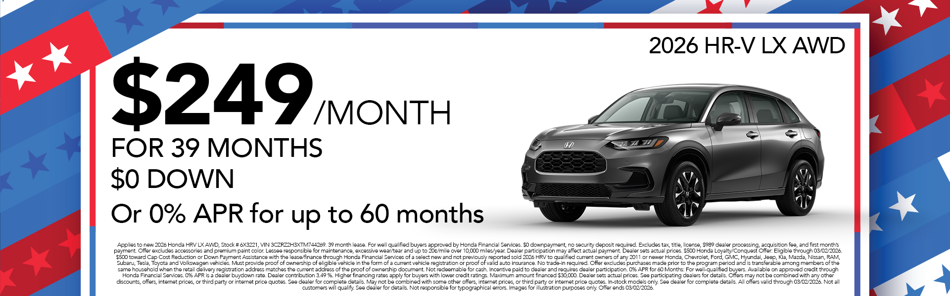 New 2026 HR-V LX