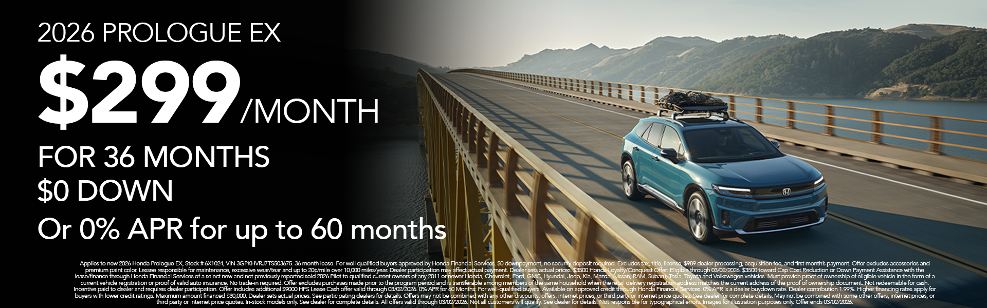 New 2026 Prologue EX