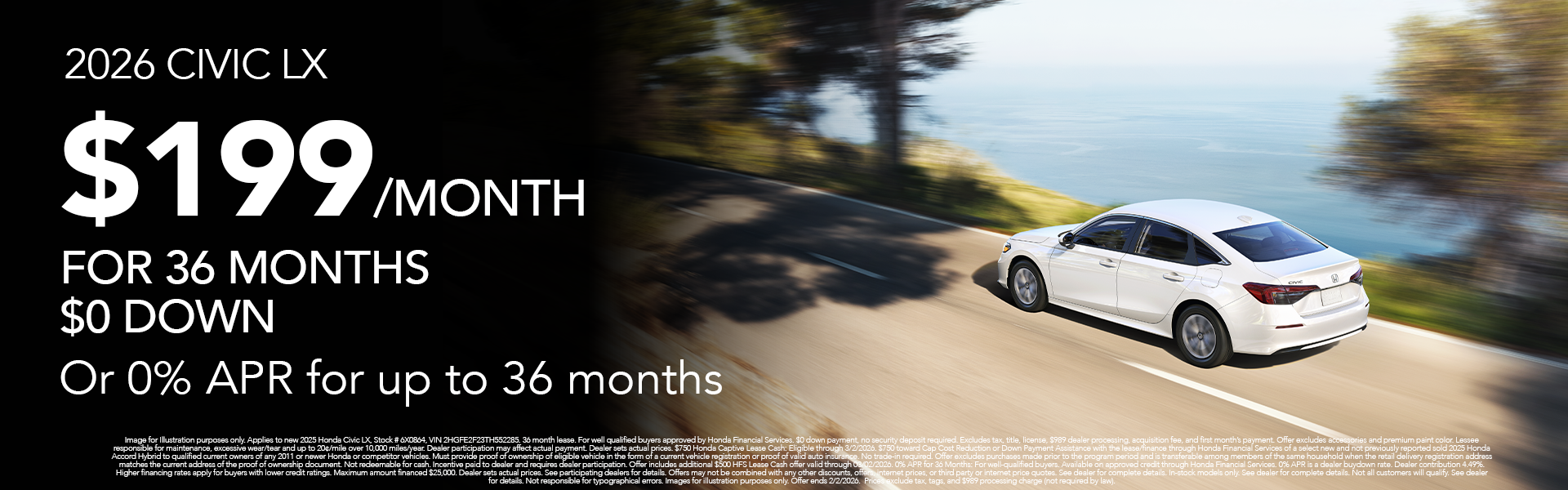 New 2026 Civic LX Sedan 