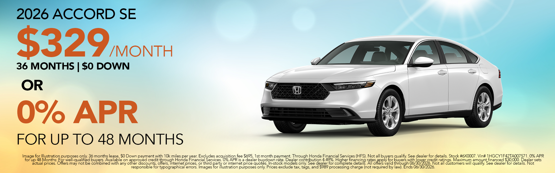 New 2026 Accord SE
